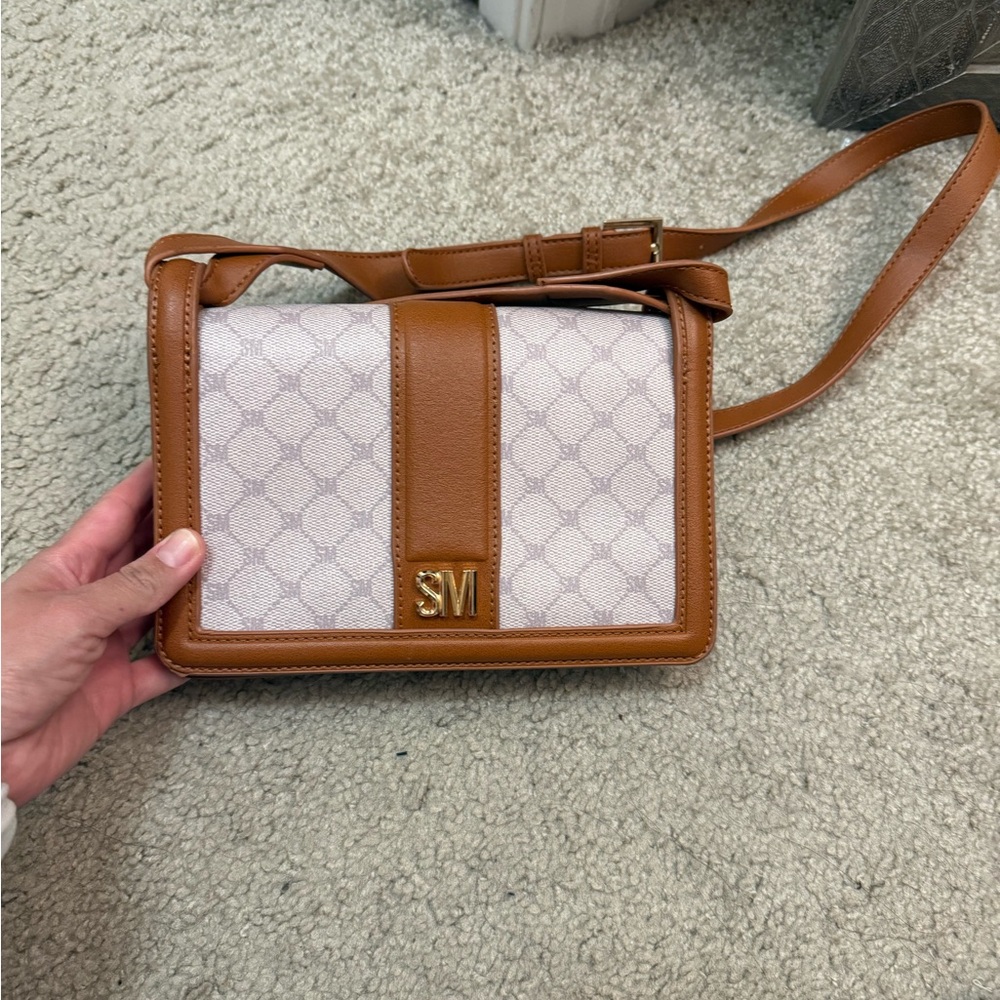 Brown and Cream Crossbody Bag Steve Madden